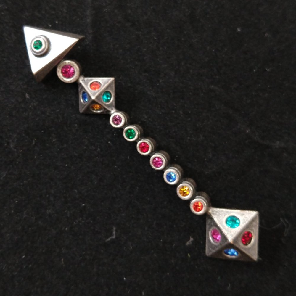 VTG Patricia Locke Silver Plate Arrow Brooch/Pin